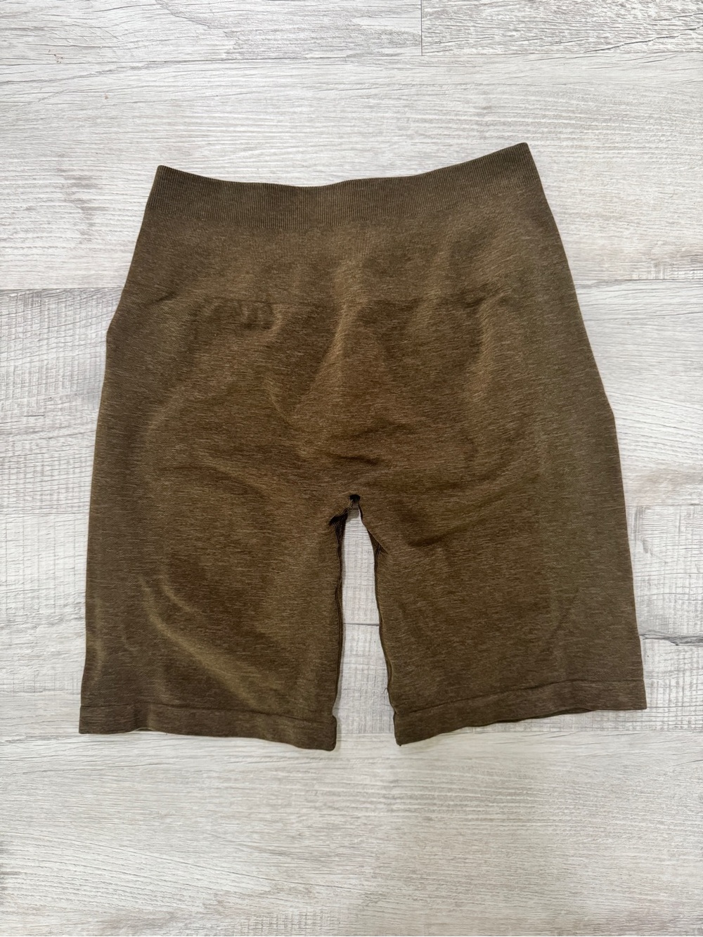 Alphalete Olive Brown High-Waist Athletic Bike Shorts